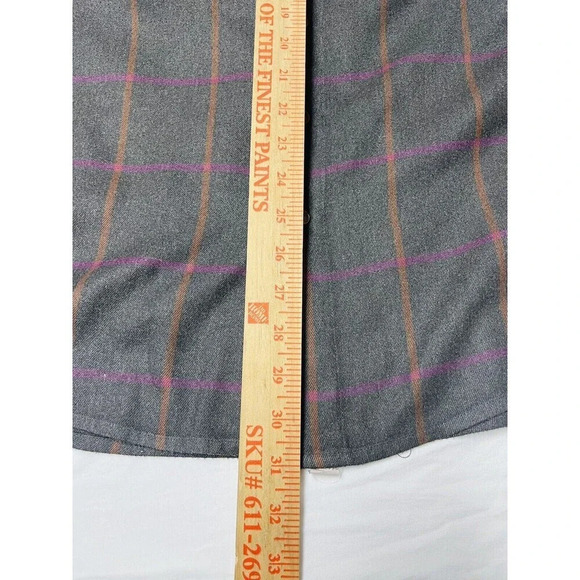 Haupt Mens Button Down Shirt Sz L Window Pane Plaid Long Sleeve Collared - Picture 9 of 9